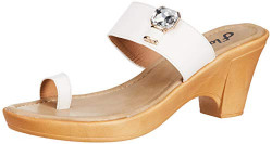 Flavia Women's White Fashion Sandals-6 UK (38 EU) (7 US) (FL/243/WHT)