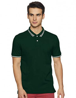 Bradstreet by Arrow Men Plain Regular Fit Polo Shirt (BSXTS3912_ Green_ Small Hs)