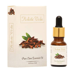HOLISTIC VEDA Pure Clove Essential Oil Steam Distilled Natural and Pure (15 Ml) NP-01