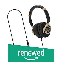(Renewed) Nu Republic Starboy W Wired Headphone with Mic (Black and Gold)