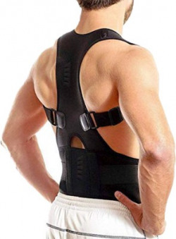 Nova Play Magnetic Posture corrector Back Support(Black)