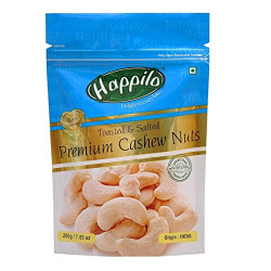 Happilo Premium Toasted and Salted Cashews, 200g (Pack of 5)