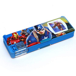 Jiada Multipurpose Pencil Box with Calculator & Dual Sharpener - Assorted Colours (for Boys)