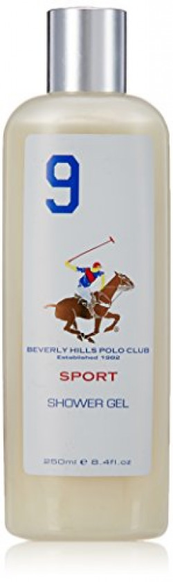 Beverly Hills Polo Club Sports Shower Gel for Men, No 9, 250ml