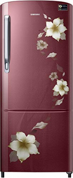 Samsung 192 L 3 Star ( 2019 ) Direct Cool Single Door Refrigerator(RR20M172ZR2/HL, Red, Inverter Compressor)