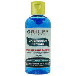 Oriley Waterless Hand Sanitizer 70% Isopropyl Alcohol Based Instant Germ Protection Sanitizing Gel Rinse-free Palm Cleaner Handrub (100ml)