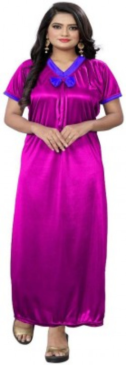 FTC FASHIONS Women Nighty(Pink)
