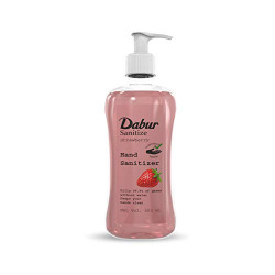 Dabur Sanitize Hand Sanitizer | 60% Alcohol Based Sanitizer (Strawberry) - 500 ml