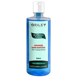 Oriley Waterless Hand Sanitizer 70% Isopropyl Alcohol Based Instant Germ Protection Sanitizing Gel Rinse-free Palm Cleaner Handrub (500ml)