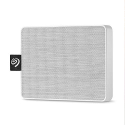 Seagate One Touch SSD 1TB External Solid State Drive Portable - USB-C USB 3.0 for PC Laptop and Mac - White (STJE1000402)