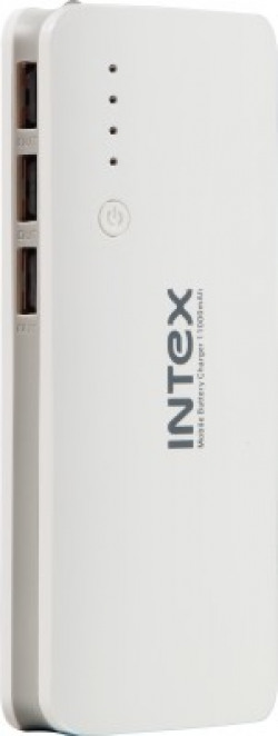 Intex 11000 mAh Power Bank (Fast Charging, 10 W)(White, Lithium-ion)