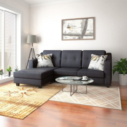 Flipkart Perfect Homes Kotor Fabric 4 Seater  Sofa(Finish Color - Grey)