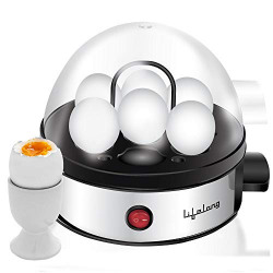 Lifelong Egg Boiler 350W with 7 Egg Capacity with Buzzer (Black/Silver)