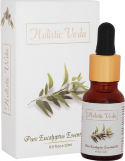 HOLISTIC VEDA 100% Pure Eucalyptus Essential Oil Therapeutic Grade(15 ml)