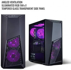 Lightning deal on Cooler Master MasterBox K501L RGB Mid Tower Gaming Cabinet with Pre-Installed Fans and Tempered Glass Side Panel Rs. 3599 - Amazon
