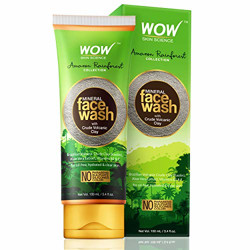 WOW Amazon Rainforest Collection - Mineral Face Wash with Crude Volcanic Clay - No Parabens, Sulphate, Silicones and Color, 100 ml