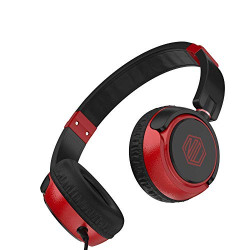 (Renewed) Nu Republic Funx W Wired Headphones with Mic (Red/Black)
