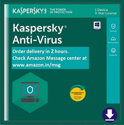 Kaspersky Anti-Virus 2020 Latest Version - 1 PC, 3 Years (Email Delivery in 2 hours- No CD)