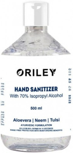 ORILEY Handrub Waterless 70% Isopropyl Alcohol Based Instant Germ Protection Sanitizing Gel Rinse-free Palm Cleaner Hand Sanitizer Bottle(500 ml)