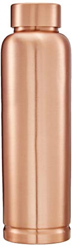 Amazon Brand - Solimo Hard Base Copper Water Bottle (900ml, Outer screwed cap)