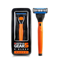Ustraa Gear 5 Shaving Razor (Handle + Blade) - Orange