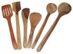Onlineshoppee Wooden Handmade Serving and Cooking Spoon