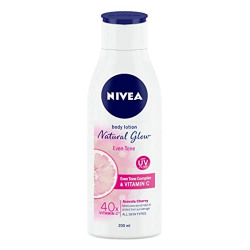 Nivea Body Lotion, Natural Glow, Even Tone, Uv Protect & 40x Vitamin C, 200ml