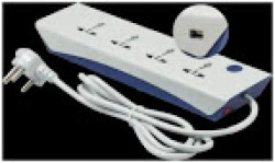 Havells Three Pin Blue & White Extension Board ( 2 m , 4 Socket , 1 Switches)