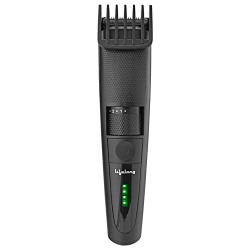 Lifelong Beard Trimmer for Men | Quick Charge (2 Hours) | Runtime: 60 Mins | 20 Length Settings | Cordless | USB Charging | 1 Year Warranty (LLPCM07) - Black