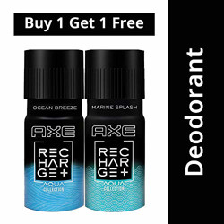Axe Recharge Marine Splash and Ocean Breeze Deodorant Combo Pack, 150 ml with (Buy 1 Get 1 Free)