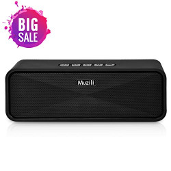 Muzili Bluetooth Speakers Bluetooth 5.0 Portable Wireless Speakers with Bluetooth Loud Stereo Sound Dual Drivers Built-in Mic Life-Waterproof for Home Travel Beach Indoor Outdoor
