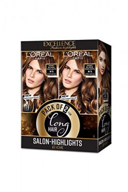 L'Oreal Paris Excellence Fashion Highlights, Honey Blonde, Pack of 2, 2 x (29 ml + 16 g+ Expert brush)