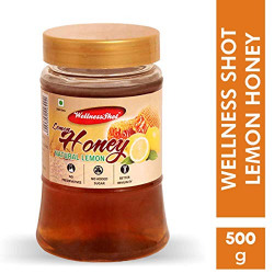 Wellness Shot Lemon Honey 100% Natural Honey, 500 g