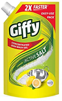 Giffy Lemon & Active Salt Concentrated Dish Wash Gel, 1000ml 50% off