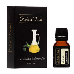 HOLISTIC VEDA Pure Vanilla Essential Oil Steam Distilled Natural and Pure (15 Ml) NP-01