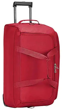 Safari Pret 59 Cms Polyester Red Check-In 2 Wheels Soft Duffle