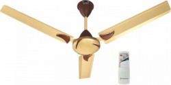 LONGWAY CRETA With Remote 100% copper 1200 mm 3 Blade Ceiling Fan(golden, Pack of 1)