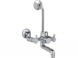 ADDOR Flora Wall Mixer with Provision for Overhead Shower with 115mm Long Bend Pipe with Chrome Finish