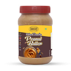 Gourmet Delicacy All Natural Crunchy Peanut Butter (Gluten Free, Vegan),  1 kg