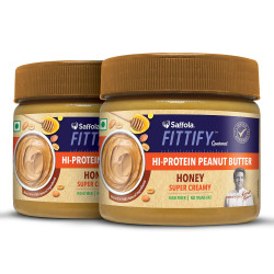 Saffola Fittify Gourmet Healthy Super Creamy Honey Peanut Butter, 250 gm (Pack of 2)
