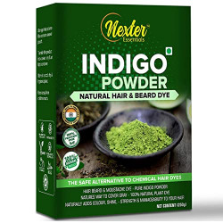 Organic Essentials Indigo Powder For Hair & Beard Dye - Black (250 Grams)