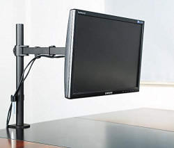 Rife Single Monitor Desk Mount Arm Fully Adjustable Stand Fits up to 27-inch LCD LED Screen
