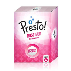 Amazon Brand - Presto! Air Freshener Pocket, Rose Bud - 10 g (Pack of 6)