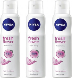 Nivea Fresh Flower Deodorant Spray for Women 150ML Each (Pack of 3) Deodorant Spray  -  For Women(450 ml, Pack of 3)
