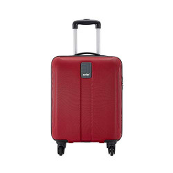 Safari Thorium Sharp Antiscratch 55 Cms Polycarbonate Red Cabin 4 wheels  Hard Suitcase