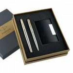 Parker Galaxy Gold Trim Ball Pen with Free Card Holder