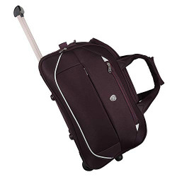 JR Bags Polyester 52 cm Travel Duffle Bag with Wheels (Wine)