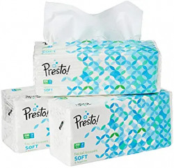 Amazon Brand - Presto! 2 Ply Facial Tissue Soft Poly Pack - 200 Pulls (Pack of 3) 23% off