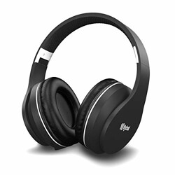 Flybot Rock Over-Ear Bluetooth Headphone with Seamless Controls, IPX 5 Sweat Proof Cushions, up to 6 Hours Playtime (Black-Silver)