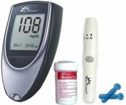 Dr. Morepen BG03 Glucometer with 50 Strips Glucometer(Black & Grey)